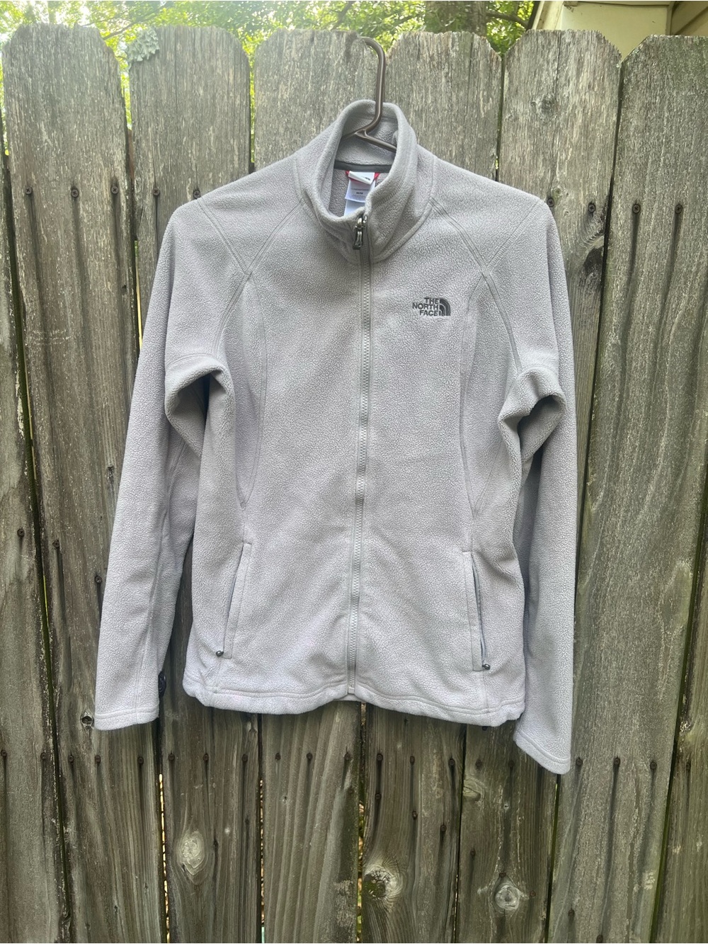 The North Face Women's Light Gray Full-Zip Fleece Jacket